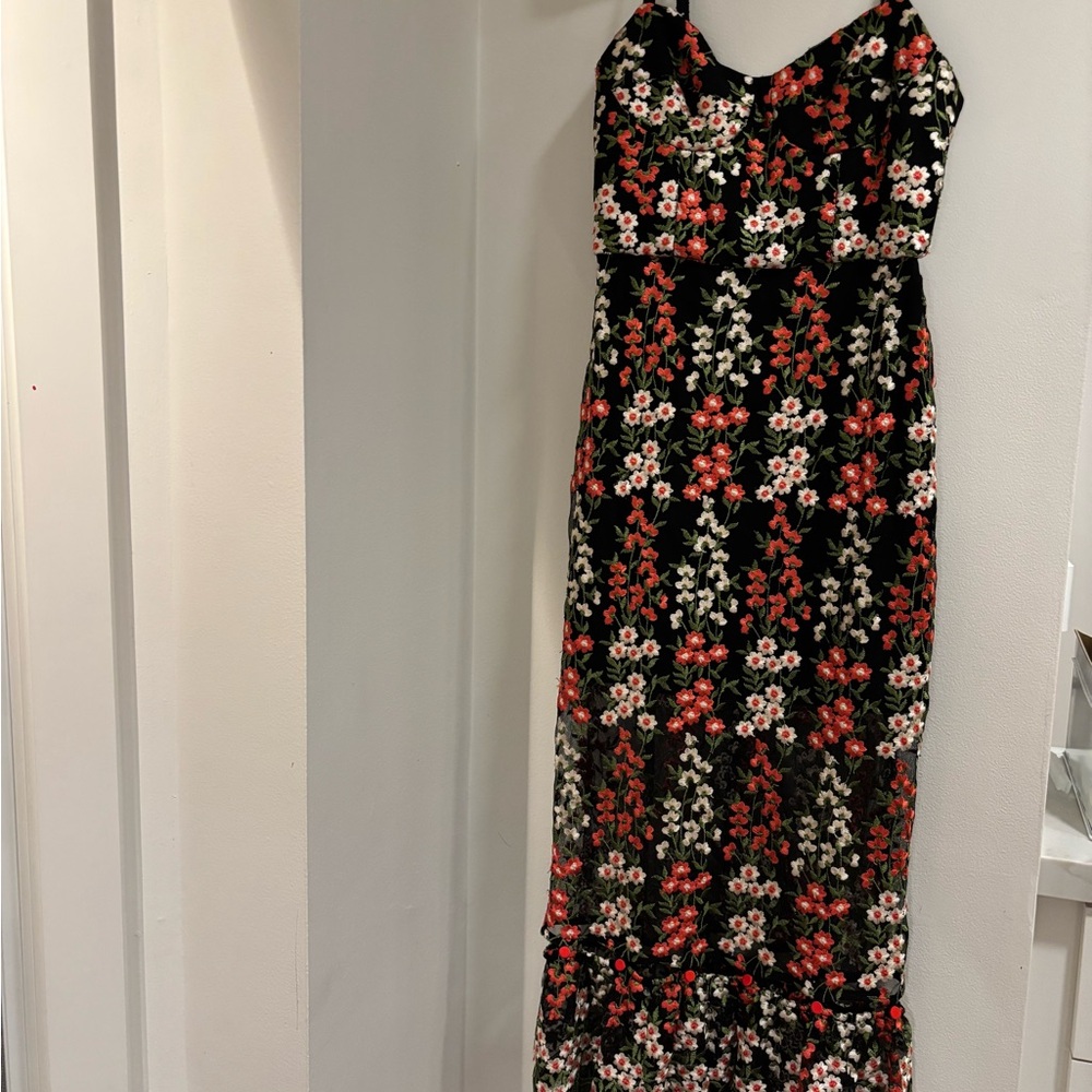 Allen Schwartz Rita Embroidered Bustier Dress Floral - Picture 2 of 6